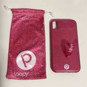 iPhone XR sparkle pink loopy case